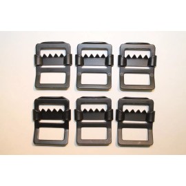 Various Mfg, US Mil Spec Military Web Strap Tongueless Buckle, 1", Mil-Spec, Black. 6 ea,  Military Jeep