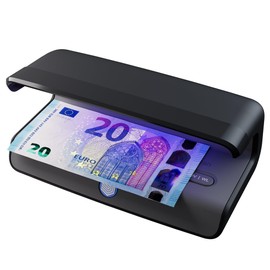 Safescan 75 LED Money Detector with Ultra Strong UV & White Light - Counterfeit Money Checker for Banknotes, Credit Cards & ID Cards - Money Checker with Triple Detection - Money Checker