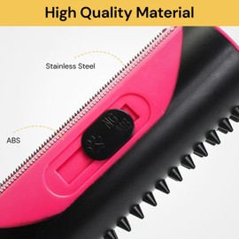 EZONEDEAL 3in1 Self Cleaning Slicker Brush, Hair Rollbrush Grooming Brush For Dogs Cats Pet Brush Tool Gently Removes Loose Undercoat, Mats Tangled Hair Massage, Suitable for Shedding & Haired Pets