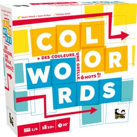 Color Words – Gesellschaftsspiel – Gesellschaftsspiel – Gesellschaftsspiel – ab 10 Jahren – 1 bis 6 Spieler – Spaß und schnell – Farben, ein Gitter, 6 Wörter – Blackrock Games – Bankiiiz