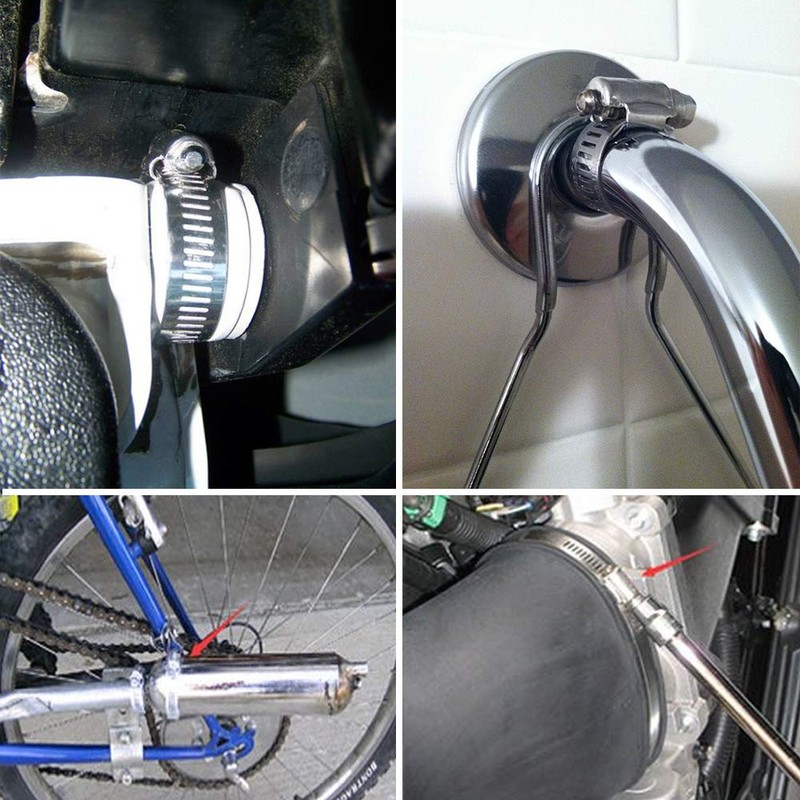 ZIPCCI Hose Clamp, 1 Inch Stainless Steel Worm Gear fuel