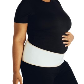 Belly Bandit Upsie Belly Pregnancy Support Belt - Comfortable Pregnancy Abdominal Band for Lower Back & Hip Relief - Soft 12" Adjustability Fit with Anti-Dig Closure - Cream, Large