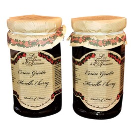 Les Confitures à la Ancienne Set of 2 Jars, Cerise Griotte Confiture, French Morello Cherry Preserves, 9.5 oz