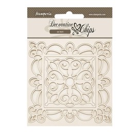 Stamperia - Decorative Chips for Scrapbooking, Albums, Card Making, and Bullet Journalling, Laser Cut Cardboard Shapes, Easy to Glue, Perfect for Crafts and Gifting (Herbarium Silvae, Frames)