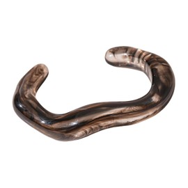 PINK TOWN Chunky Acrylic Resin Bracelet for Women,Multicolor Square Bangle Irregular Plastic Candy Color Wristbands Bangle Bracelet Punk Geometric Statement Bracelets (Black)