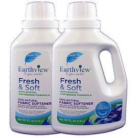 Earthview Fabric Softener, Fragrance Free, 2 pk/ 50 oz, Super Softening- Designed for Environmental Sensitivities (MCS, EI, MI)