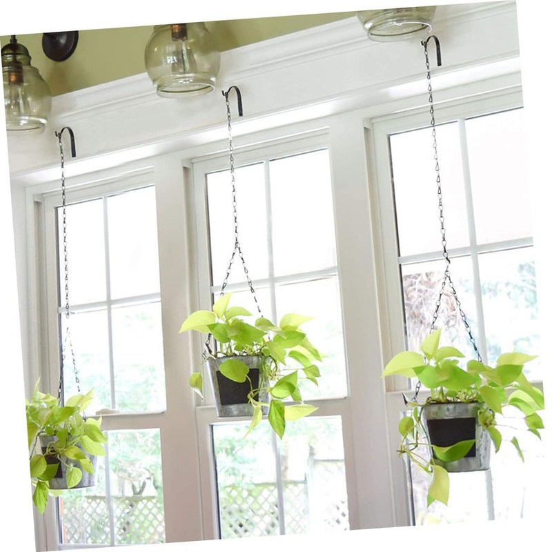 Mipcase 6pcs S Shape Wall Mounted Flower Basket Hooks Durable