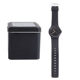Waterproof Quartz Watch with Rubber Strap Adjustable 3 Hands Easy Matching Quartz Wrist Watch