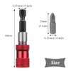 Teocpai 2Pcs 60mm Magnetic Bit Holder with 2Pcs PH2 Bits