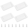 MOROBOR 4 Pack White Flush Hidden Pull Handles, Zinc Alloy