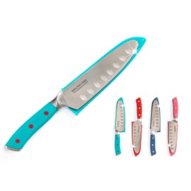 Cooking with Kids - Junior Chef's Knife for Kids (TEAL) - Full Tang, Tapered Demi-Bolster Design, High Performance German Stainless Steel: Real Cooking Tools for Children