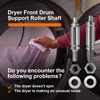 W10359271 W10359272 Dryer Front Back Drum Support Roller Shaft Kit