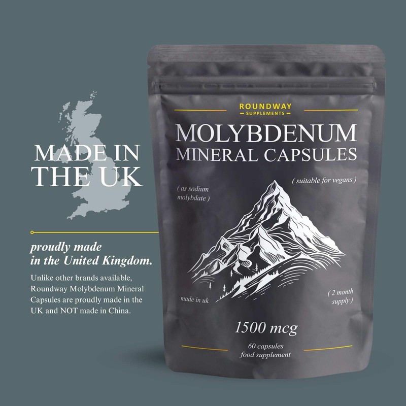Molybdenum Mineral Capsules | 1500mcg High Strength Trace Minerals |