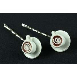 Tassen 2er Set Haarspangen Haarnadeln Miniblings Teetassen Tasse Cappuccino