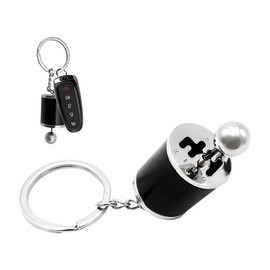 Yourkar Car Gearbox Keychain, Manual Shifter Gearbox Key Chain, Gear Casing Keyring with Transmission Stick, Car Accessories (Black)