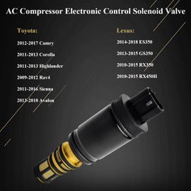 AC Compressor Electronic Control Solenoid Valve for 2012-2017 Toyota Camry 2011-2013 Corolla Highlander 2009-2012 Rav4 2011-2016 Sienna Compressor Pressure Control Valve Replace# 5SE09C 5SEU12C 6SEU16