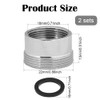 2 PCS Solid Tap Faucet Adapter Kit 18mm to 22mm