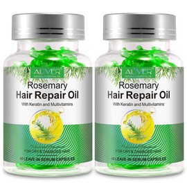 ALIVER Rosemary Oil Capsules, Hair Treatment Capsules for Dry & Damaged Hair (Rosemary Oil)(40pcs) - Specification: Rosemary Oil Capsules*2