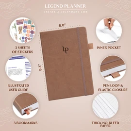 Legend Bible Study Journal – Bible & Church Note Taking & Journaling Notebook – Faith Based Gifts & Religious Accessories (Dark Terracota)