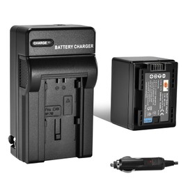 DSTE BP-727 Fully Decoded Battery + DC131 Travel and Car Charger Adapter Compatible with Canon CG-700 Vixia HF R80 R82 R800 HF R30 R32 R60 R62 R72 R506 R600 R700 M500 M506 SLR as BP-727F BP-718
