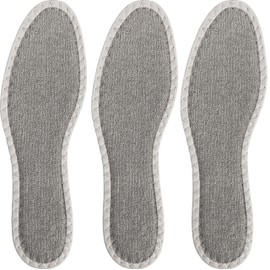 pedag Deo Fresh Natural Terry Cloth & Sisal Insoles, Handmade in Germany, Fully Washable, Perfect for Keeping Feet Dry and Fresh in The Summer, US M13 / EU 46, Grey, 3 Pair