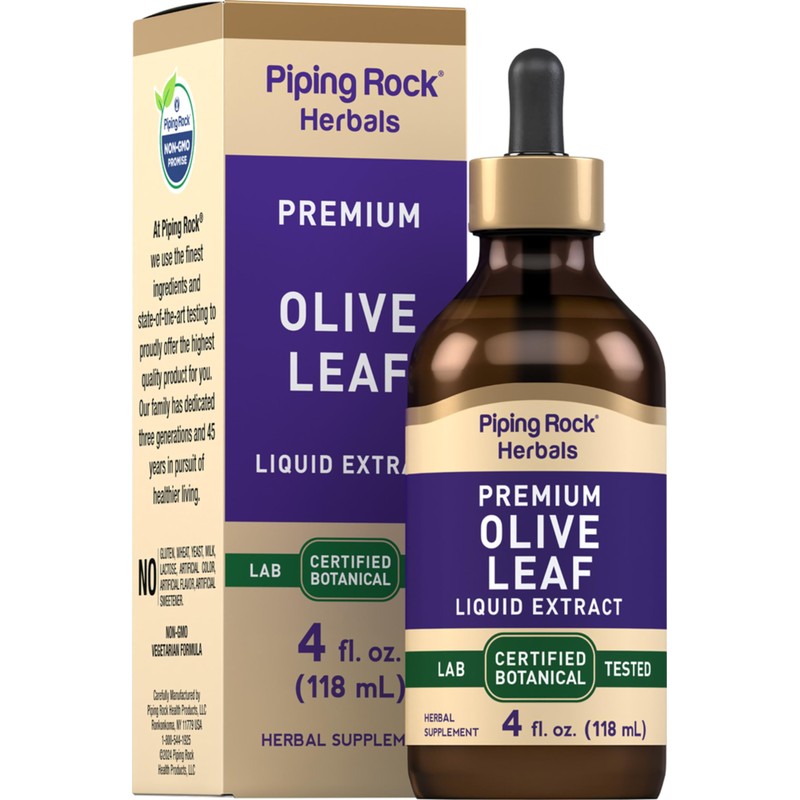 Piping Rock Olive Leaf Extract Liquid Drops | 4 Fl