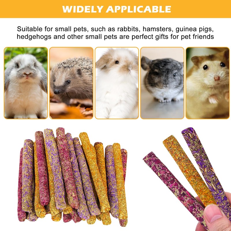 PORFOYO Pack of 54 Timothy Hay Sticks Rabbit Toy, Rabbit