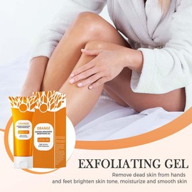 Gel Exfoliante de Naranja,Gel Exfoliante de Naranja para Rostro y Cuerpo,Nuevo Exfoliante Facial Hidratante de Limpieza Profunda,Limpia los Poros, Elimina los Puntos Negros para Todo Tipo de Pieles (2 piezas)
