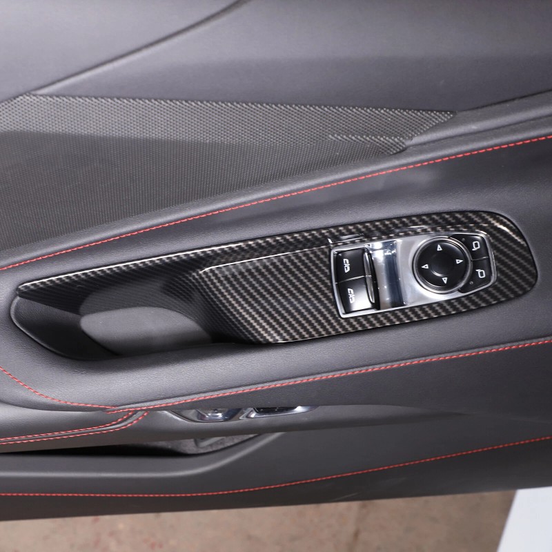 MODY ABS Carbon Fiber Window Lifting Switch Button Frame Trim