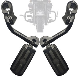 XINCHIMT Highway Pegs,1.25" Adjustable Motorcycle Footpegs for Harley Davidson Touring Road King Road Glide Street Glide Electra Glide Softail Sportster Black