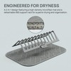 Microfiber Dish Drying Mat with Removable Plate Rack Organizer 18"x14"
