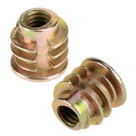 50 Uds Muebles de Aleación de Zinc Ecrou a Visser M4 Tornillo en Tuercas M4 8mm Tuerca de Cabeza Hexagonal Roscada para Inserto de Madera Tornillos de Interfaz Roscados