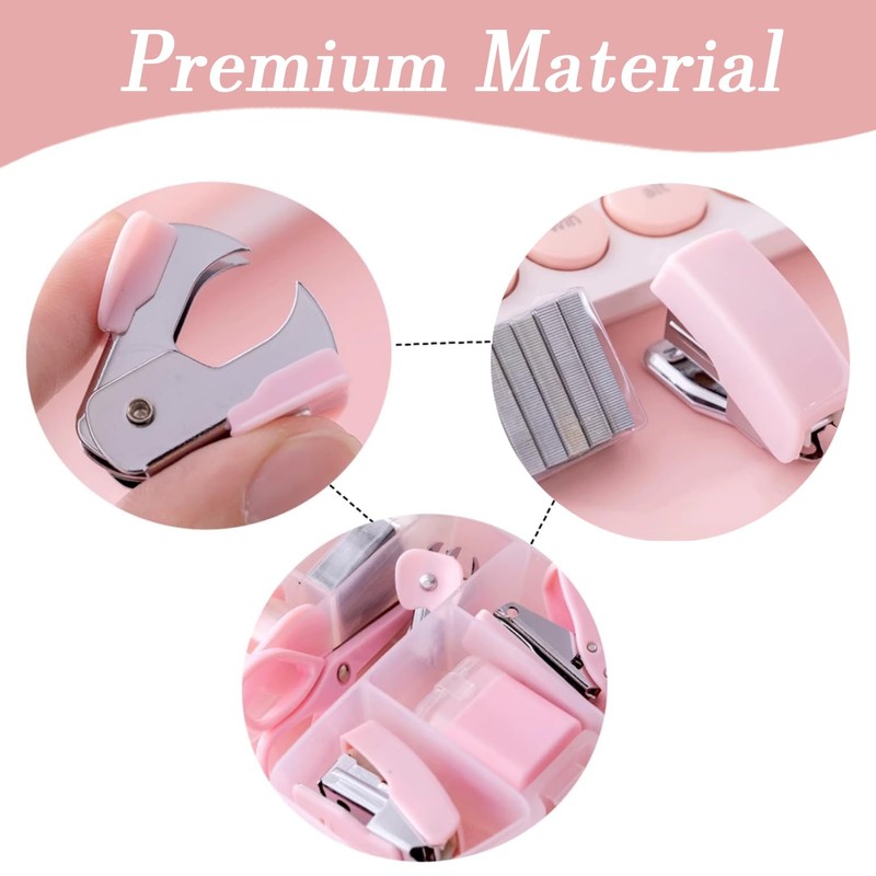 8 Pack Mini Office Supply Kit Portable Case with Scissors,Tape