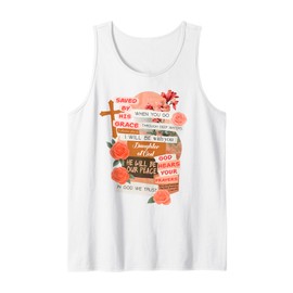 Christian Religious Inspired Bible Verse Saved by His Grace Tank Top
