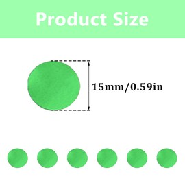 Ruidee 50 g / 1.76 oz Metal Foil Confetti 15 mm Round Paper Confetti Glitter Confetti Decoration Table Confetti Decoration for Balloons, Weddings, Birthdays (YZX/Green)