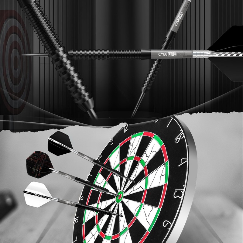 CyeeLife Tungsten Darts 23g Steel Tip,Steel Tip Darts Set with