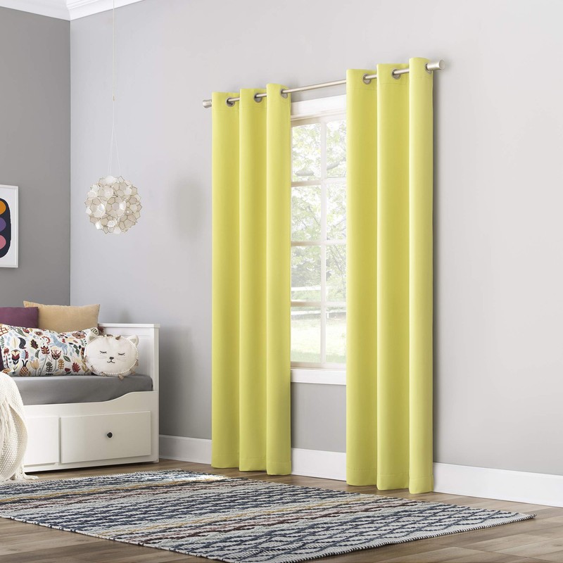 Sun Zero Riley Kids Bedroom Blackout Grommet Curtain Panel, 40"