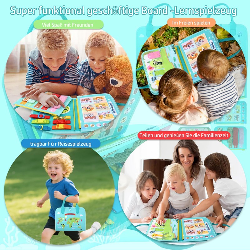khlerox Busy Board Montessori Toy for Toddlers, Educational Learning Activity