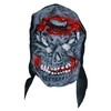 Zombie Rubber Face Mask Red Grey