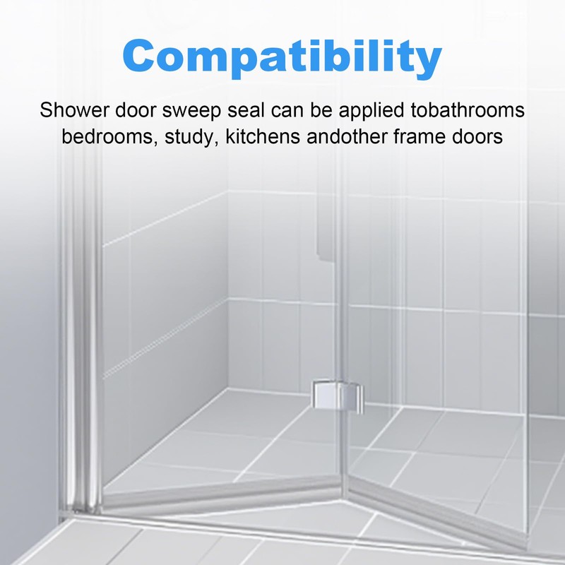Shower Door T Drip Sweep Angled Framed Sweep 36" Long