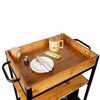 Home Bar Cart 3-Tier Shelves Rolling Serving Cart,Bar Carts for