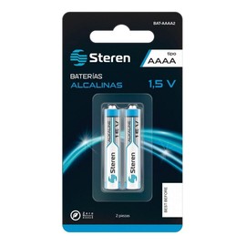 STEREN Paquete De 2 Pilas Alcalinas AAAA | Bat-aaaa2