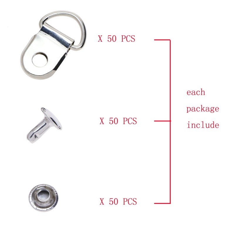 ONLYKXY 50 Pieces Shoe Boot Lace Hooks Buckle Rivets Loop