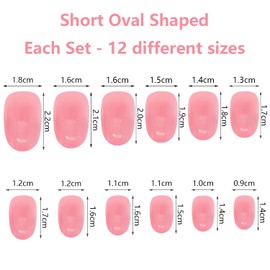 47 Sets Short Press on Nails 1128 Pieces Colorful Short Fake Nail Oval Artificial Short Nail Tips Solid Colors Glossy Full Cover with 1 Nail File for Women Girls Nail Art DIY