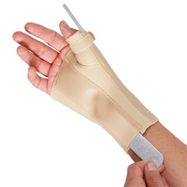 Actesso Wrist Thumb Support - Brace with Metal Splint - Ideal for Thumb Injuries, Scaphoid Fractures and Sprains [Select Your Size] (Beige, XL Right)