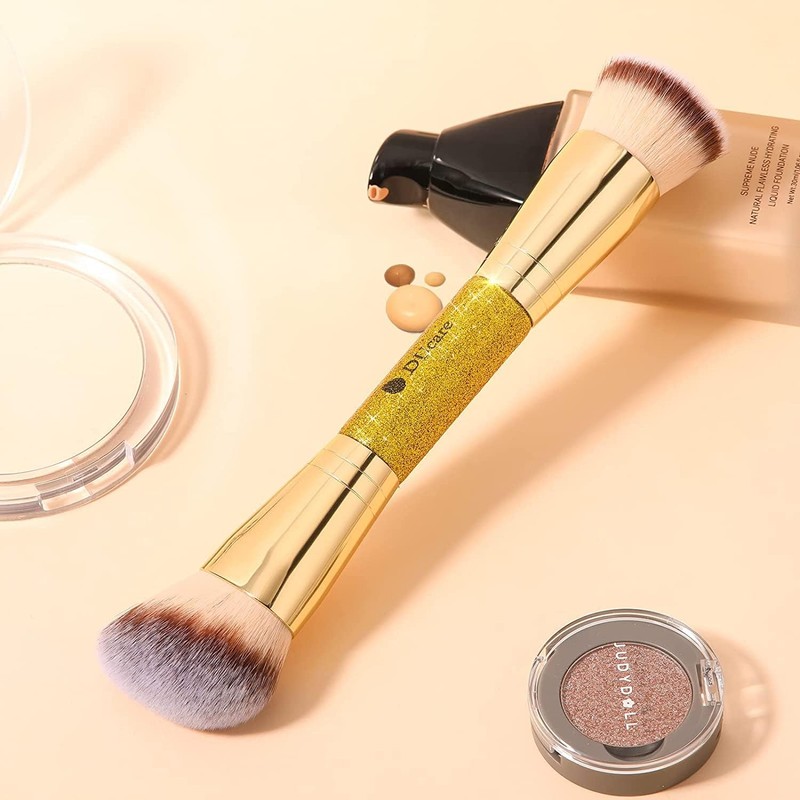 DUcare Foundation Brush Contour Bronzer Makeup Brush Double Ended Self