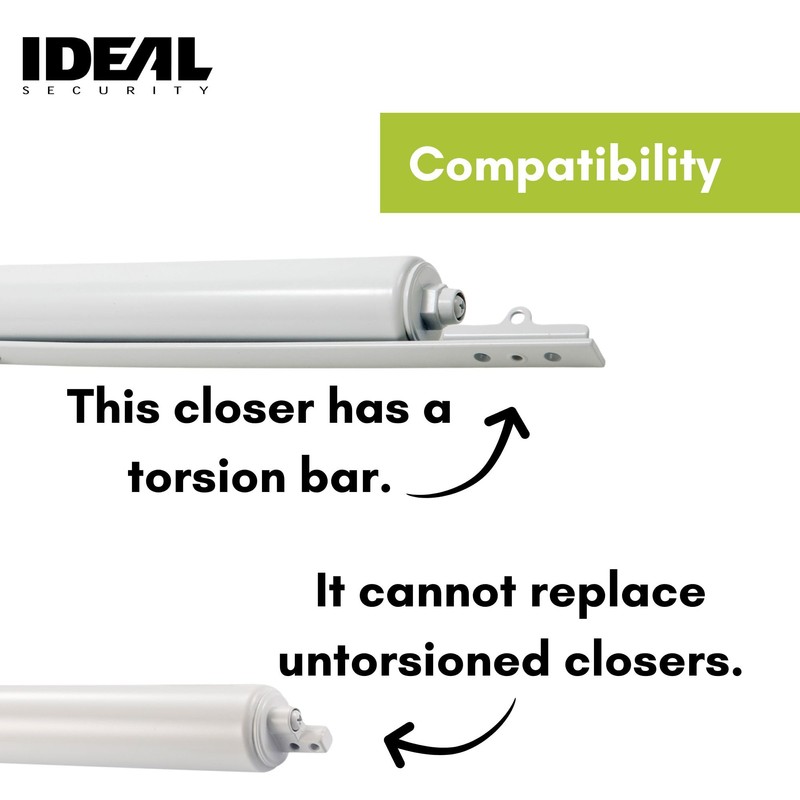 Ideal Security SK3015 Heavy Pneumatic Storm and Screen Door Closer