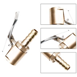 CGEAMDY Set of 2 Car Valve Lever Connectors Air Chuck, Brass Tyre Valve Air Pump Clip, Compressed Air Tyre Inflation Nipple, Car Compressed Air Valve Connector Tyre Valves (40 x 6 mm)