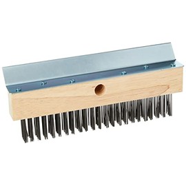 Genware NEV-OB-WB Pizza Oven Wire Brush with Scraper, No Handle