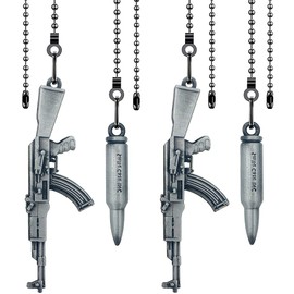 Dotlite 4 Pieces Silver Pull Chains Ceiling Fan Pull Chain Extension Fan Pull Chain Pendant 12 Inch Ceiling Fan Chain Extender Ornament with Ball Fan Chain Connector (Silver)